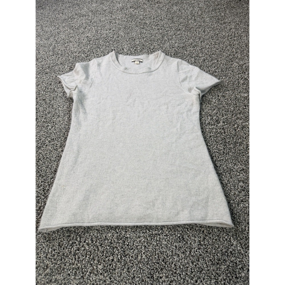 J. Crew Short Sleeve Cashmere T Shirt Women's Size Medium Gray